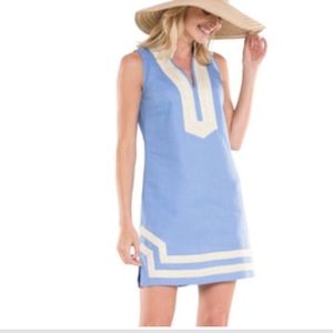 SAIL TO SABLE  SLEEVELESS LINEN TUNIC DRESS